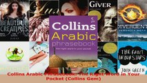 Read  Collins Arabic Phrasebook The Right Word in Your Pocket Collins Gem Ebook Free