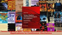 Download  Tensor Algebra and Tensor Analysis for Engineers With Applications to Continuum Mechanics Ebook Online