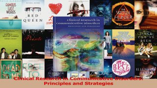 PDF Download  Clinical Research in Communicative Disorders Principles and Strategies Download Full Ebook