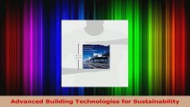 PDF Download  Advanced Building Technologies for Sustainability Read Online