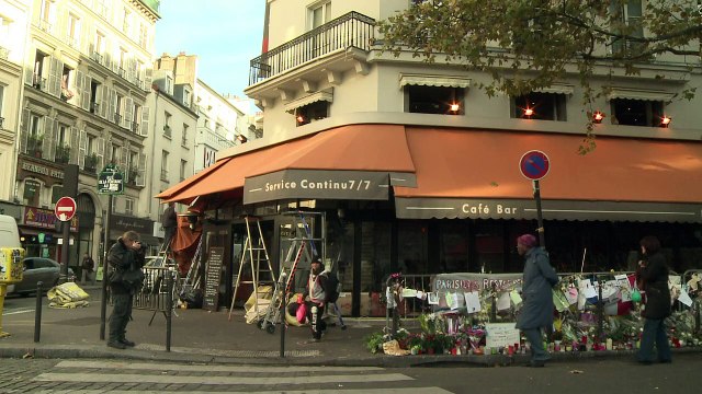 Homage paid at Paris attack site before defiant reopening