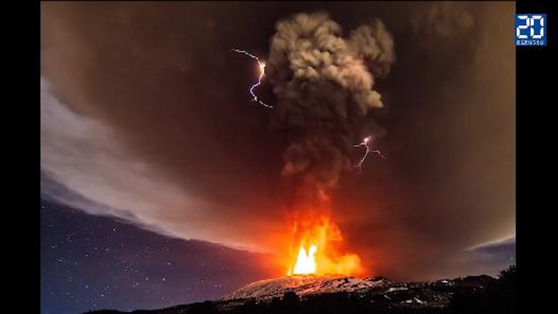 Spectaculaire Orage Volcanique Lors D Une Eruption De L Etna Video Dailymotion