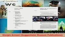 Read  Giorgio Armani Guggenheim Museum Publications Ebook Free