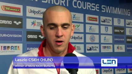 20151203 Laszlo CSEH Winner of Mens 100m Butterfly