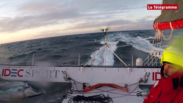 Trophée Jules Verne. Idec Sport. Images de bord