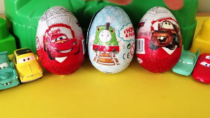 2013* Unwrapping 3 Surprise Eggs Cars 2 and Thomas the train and friends