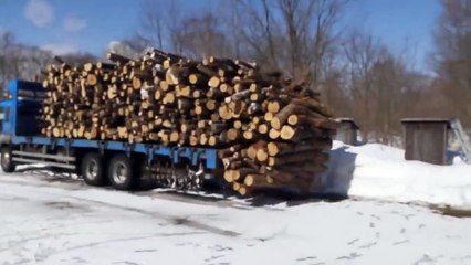 Download Video: Comment décharger un camion charger de bois sans bouger le petit doigt