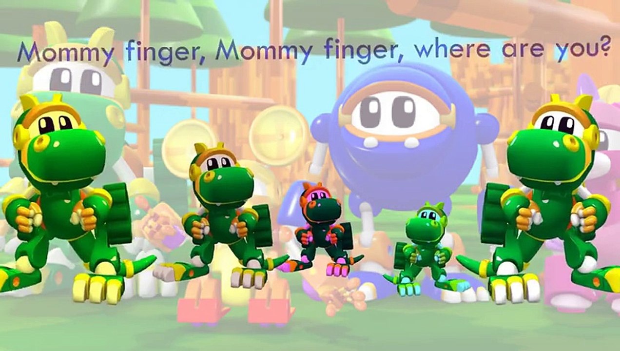Animal Mechanicals Finger Family Song Daddy Finger Nursery Rhymes Sasquatch rex Mouse Komo