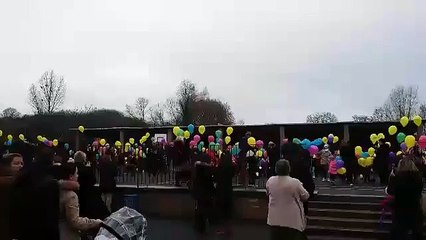 Des ballons pour le Téléthon à La Francheville
