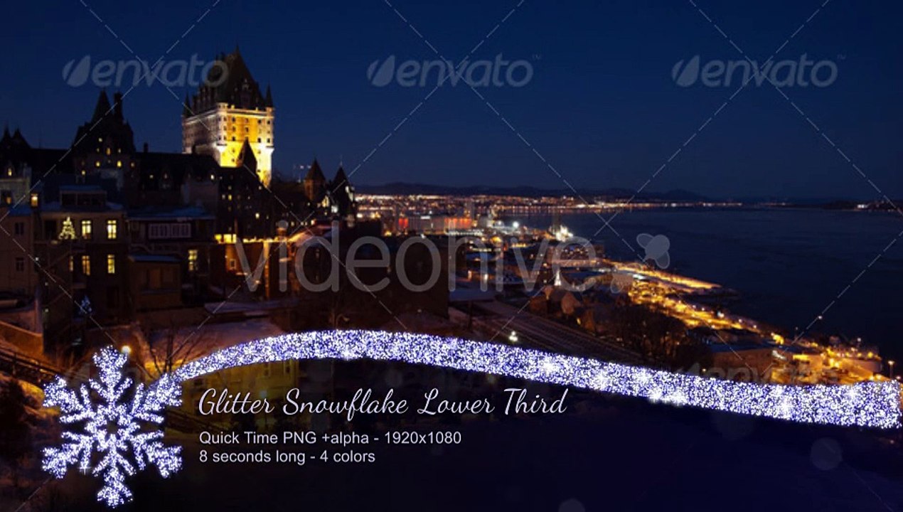 Glitter Snowflake Lower Third | Motion Graphics - Videohive template