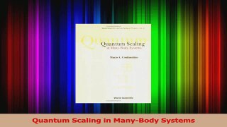 PDF Download  Quantum Scaling in ManyBody Systems Download Full Ebook