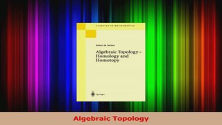 Read  Algebraic Topology Ebook Online