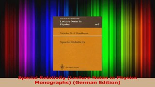 PDF Download  Special Relativity Lecture Notes in Physics Monographs German Edition Read Full Ebook