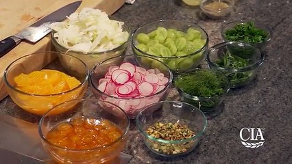 Grape, Orange, Radish, and Pistachio Salad
