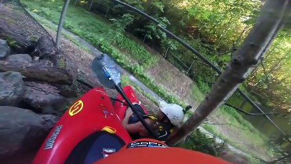 Kayakers lose control in drainage ditch