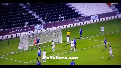 احتفال هيستيرى لحارس السيلية بعد انقاذ اسطورى