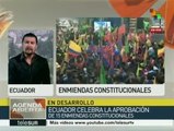 Oposición de Ecuador protesta contra las enmiendas constitucionales