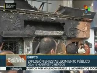 Explosión de bomba molotov en Egipto deja 16 muertos