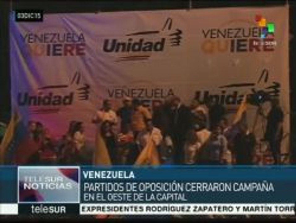 Cierran campañas electorales este jueves en Venezuela