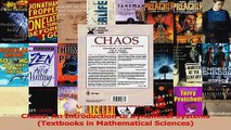 Read  Chaos An Introduction to Dynamical Systems Textbooks in Mathematical Sciences Ebook Free