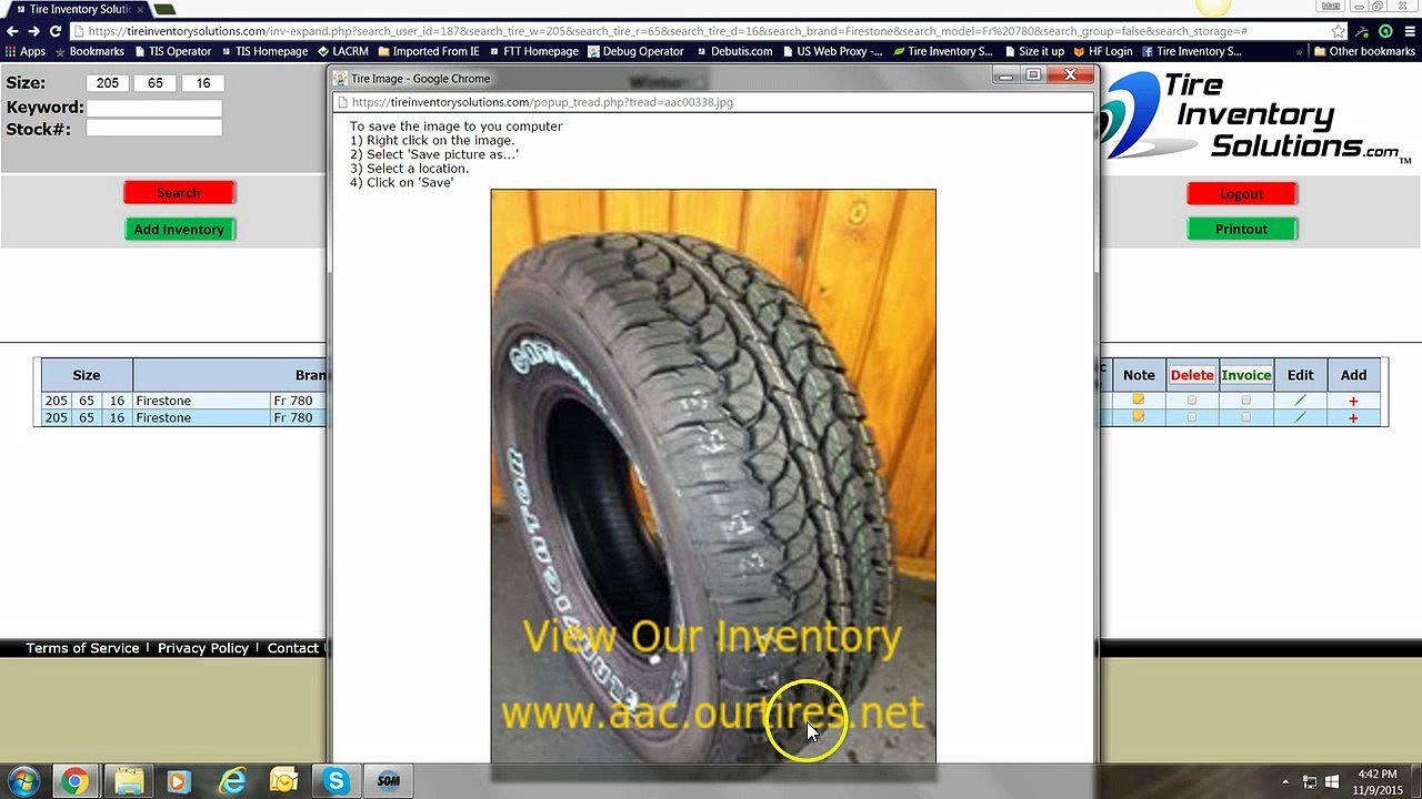 Tire Inventory Solutions - program walkthrough