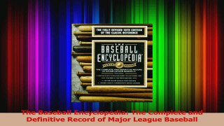 Download  The Baseball Encyclopedia The Complete and Definitive Record of Major League Baseball Ebook Online