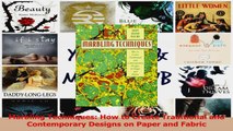 PDF Download  Marbling Techniques How to Create Traditional and Contemporary Designs on Paper and Download Online