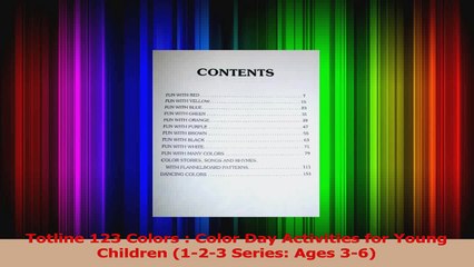 Totline 123 Colors  Color Day Activities for Young Children 123 Series Ages 36 Read Online