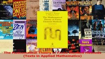 Download  The Mathematical Theory of Finite Element Methods Texts in Applied Mathematics PDF Free