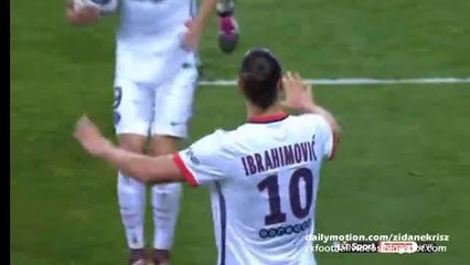 0-3 Zlatan Ibrahimovic Second Goal - OGC Nice v. Paris Saint Germain 04.12.2015 HD