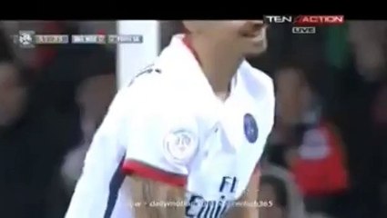 Zlatan Ibrahimovic Double Goal Chance _ Nice 0-2 Paris Saint-Germain - 04.12.2015 HD