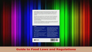 PDF Download  Guide to Food Laws and Regulations PDF Online