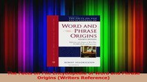 PDF Download  The Facts on File Encyclopedia of Word and Phrase Origins Writers Reference Download Online