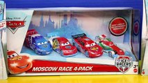 Disney Pixar Cars Ice Racers Lightning McQueen Plus Moscow Racers 4 Pack Francesco