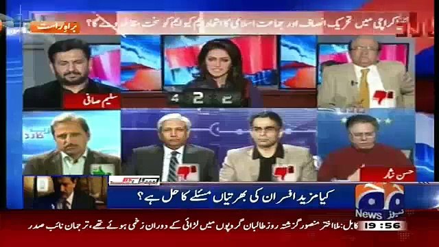 PTI Aur JI ka Ittehad MQM Ko Takar De Sake Gah ?? :-Hassan nisar