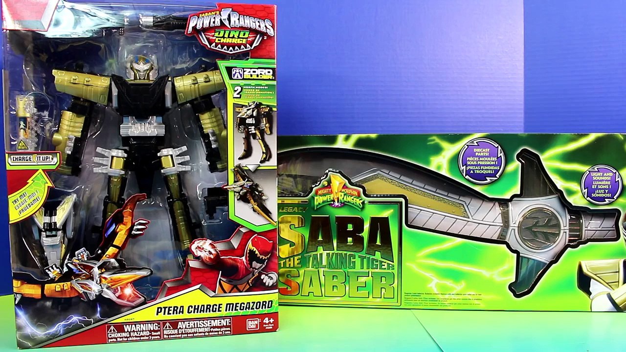 Mighty Morphin Power Rangers Legacy Saba Talking Tiger Saber & Ptera Charge Megazord