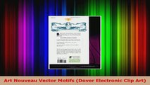 Download  Art Nouveau Vector Motifs Dover Electronic Clip Art PDF Online