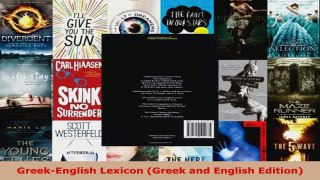 Read  GreekEnglish Lexicon Greek and English Edition Ebook Free