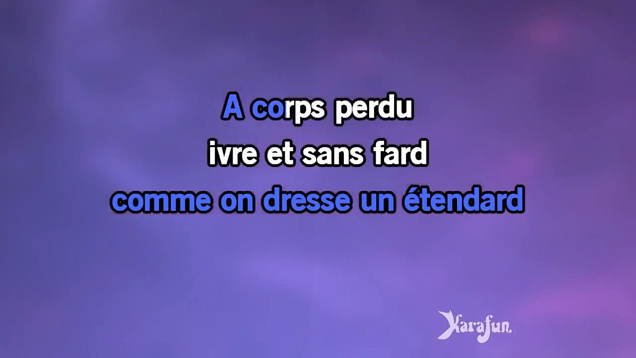 Karaoké A corps perdu - Grégory Lemarchal *