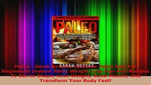 Download  Paleo  Sarah Brooks Ultimate Paleo Diet For Beginners Instant Paleo Weight Loss Tips EBooks Online