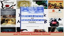 PDF Download  Articulation and Phonological Disorders Assessment and Treatment Resource Manual PDF Full Ebook