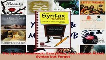 PDF Download  The Syntax Handbook Everything You Learned About Syntax but Forgot PDF Full Ebook