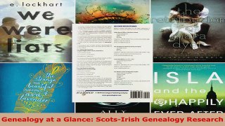 Read  Genealogy at a Glance ScotsIrish Genealogy Research Ebook Free