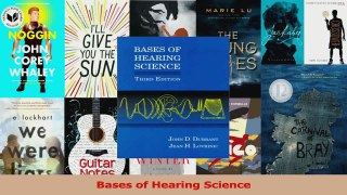 PDF Download  Bases of Hearing Science Download Full Ebook