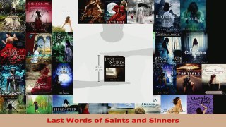 Download  Last Words of Saints and Sinners PDF Online