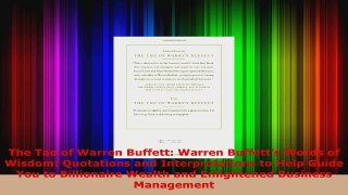 Read  The Tao of Warren Buffett Warren Buffetts Words of Wisdom Quotations and Ebook Free