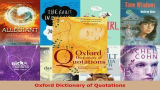 Read  Oxford Dictionary of Quotations Ebook Free