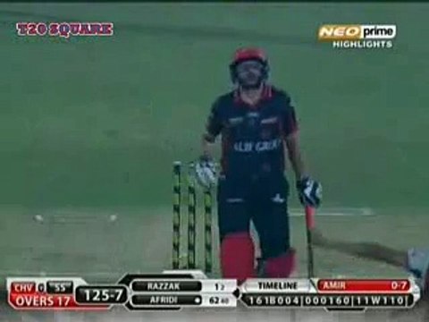 Muhammad Amir yorker - Shahid Afridi Clean Bowled Out by Muhammad Amir _ CLEAN BOWLED!! BPL T20 2015