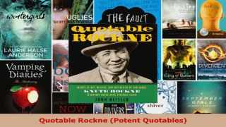 Read  Quotable Rockne Potent Quotables Ebook Free