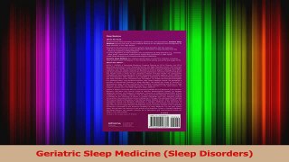 Geriatric Sleep Medicine Sleep Disorders Read Online